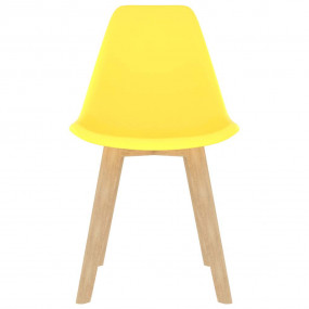 Dining Chair Set of 6 Yellow PP (polypropylene), beechw...