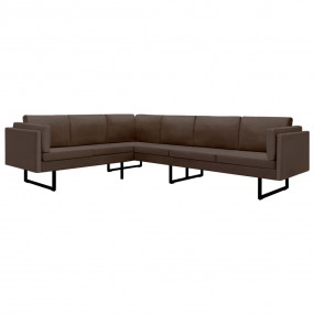 Sofa Brown Wood, steel, fabric (100% polyester) Large M...