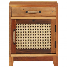 Bedside Cabinet Multicolor Solid reclaimed wood, natura...