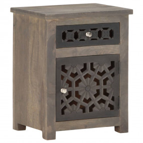 Bedside Cabinet Natural wood color Solid mango wood, MD...