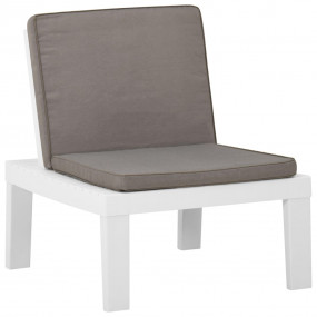 Lounge Chair Set of 2 White, Anthracite
