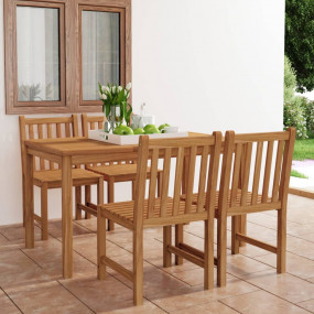 Garden Dining Set Warm wood color Fine sanded teak hard...