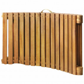 Sun Lounger Cream Solid Acacia Wood Adult Foldable