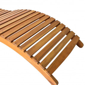 Sunlounger Taupe Solid acacia wood Standard Foldable Su...