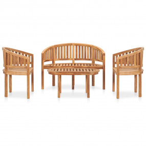 Garden Lounge Set Teak Fine sanded teak hardwood Standa...