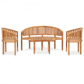 Garden Lounge Set Teak Solid teak wood Large Durable