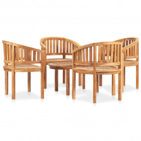 Garden Lounge Set Natural Teak Smooth-sanded teak hardw...