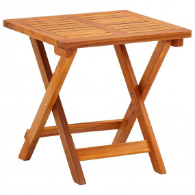 Patio Sunlounger With Table Natural wood Solid acacia w...
