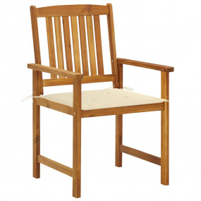 Garden Chair Set of 2 Natural wood Solid Acacia wood Ga...