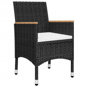 Bistro Set Black, Cream