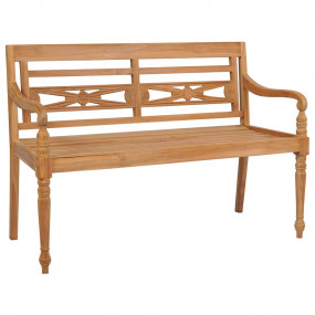 Bench Natural Wood Teak wood 47.2 in long Durable Outdo...