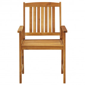 Garden Chair Set of 2 Anthracite (cushions), Natural wo...