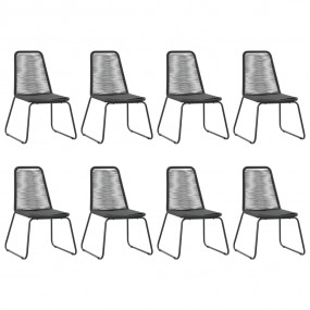 Dining Set Black WPC, Aluminum, PVC Rattan, Steel 9-pie...