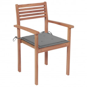 Garden Chair Set of 2 Teak wood with a natural finish