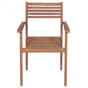 Garden Chair Set of 2 Teak brown Teak wood, polyester f...