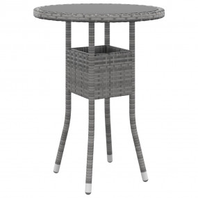 Garden Lounge Set Grey Poly Rattan Medium Durable