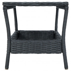 Garden Lounge Set Dark Grey, Black