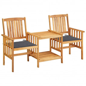 Bistro Set Natural wood Solid acacia wood Standard Dura...