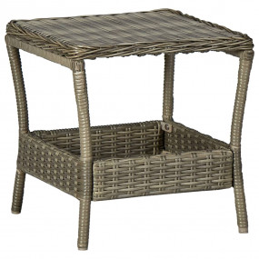 Garden Lounge Set Brown, Black