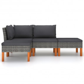 Garden Lounge Set Gray, Anthracite