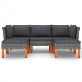 Garden Lounge Set Grey and Anthracite
