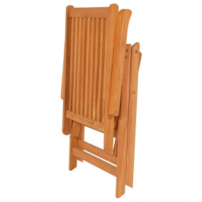 Garden Chair Set of 2 Taupe, Natural Teak