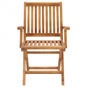 Garden Chair Set of 2 Teak Fine sanded teak hardwood St...
