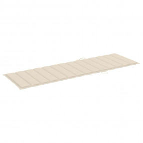 Sunlounger Grey Acacia wood, Polyester Single