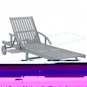 Sunlounger Grey Solid Acacia wood 78.7 x 26.8 in