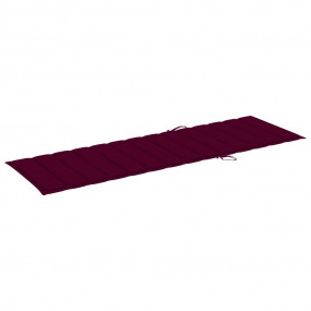 Sunlounger Grey Solid Acacia wood Standard Adjustable A...