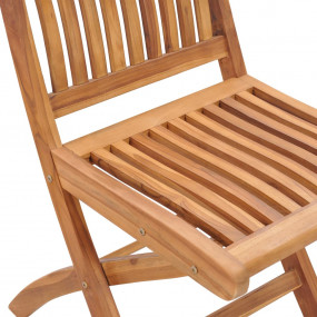 Patio Chair Set of 2 Teak wood Finely sanded teak wood ...