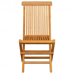 Garden Chair Set of 2 Teak Solid Teak Wood Standard Fol...
