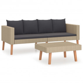 Garden Furniture Set Beige and Anthracite