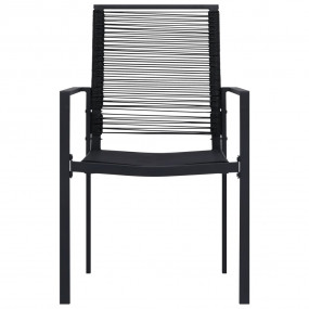Dining Set Black Glass Large Durable Garden Dining Set