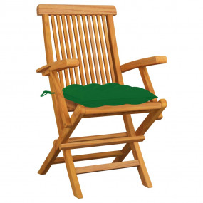 Patio Chair Set of 3 Natural Teak Sanded Teak Wood Medi...