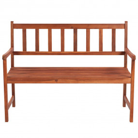 Garden Bench Natural Wood Solid Acacia wood, Polyester ...