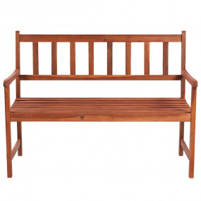 Patio Bench Brown Solid acacia wood and polyester Mediu...
