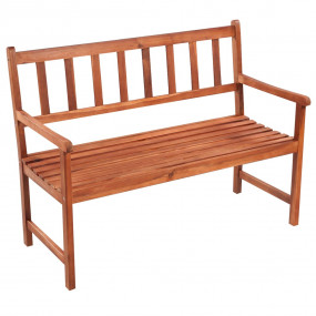 Garden Bench Wood with black cushion Solid Acacia Wood