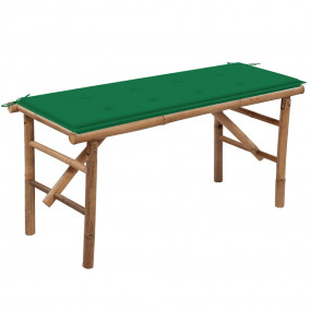 Garden Bench Natural Bamboo, Green Bamboo, 100% Polyest...