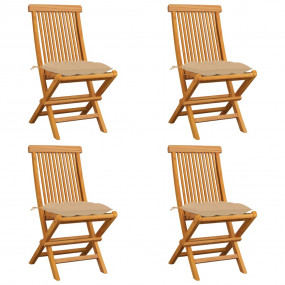 Patio Chair Set of 4 Teak wood