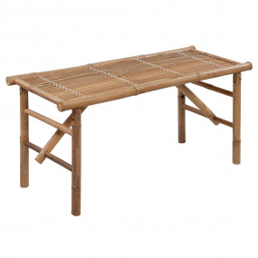 Garden Bench Bamboo Bamboo frame and polyester cushion ...