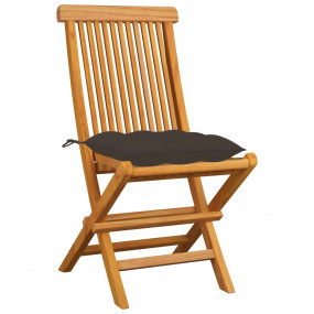 Patio Chair Set of 4 Natural Wood Fine Sanded Teak Hard...