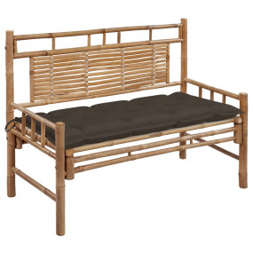 Garden Bench Taupe Bamboo Large Durable Garden Bench
