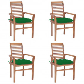Dining Chair Set of 4 Teak Wood Solid Teak Wood Medium