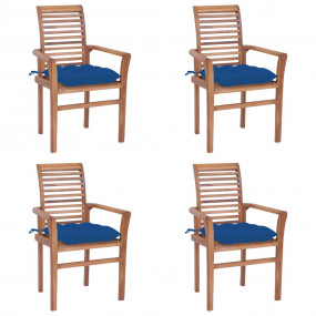 Dining Chair Set of 4 Teak wood Solid Teak wood Standar...