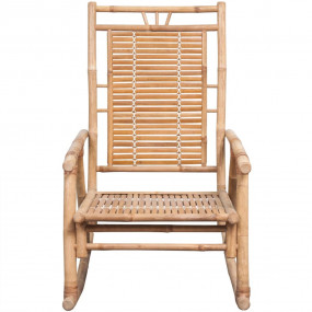 Rocking Chair Natural bamboo, Black Bamboo, 100% polyes...