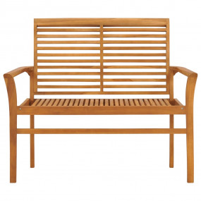 Garden Bench Teak Wood Color Solid Teak Wood, Fabric (1...