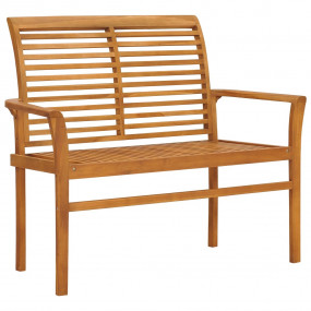 Garden Bench Teak Wood, Red Cushion