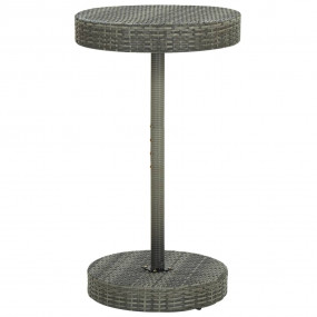 Garden Bar Set Grey PE rattan, powder-coated steel 3 Pi...