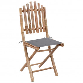 Outdoor Dining Set Natural Bamboo Bamboo Medium  Foldab...